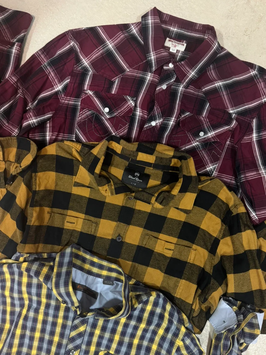 Men's Flannel Shirts (3) - true religion, Size L image indicator(2)