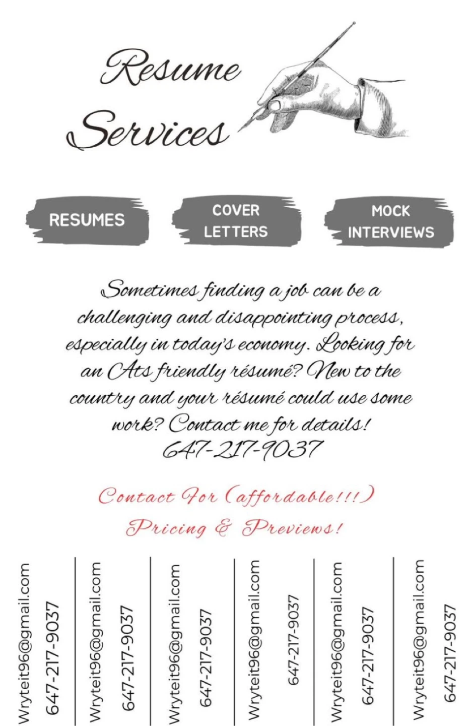 Resume services! 🏆
