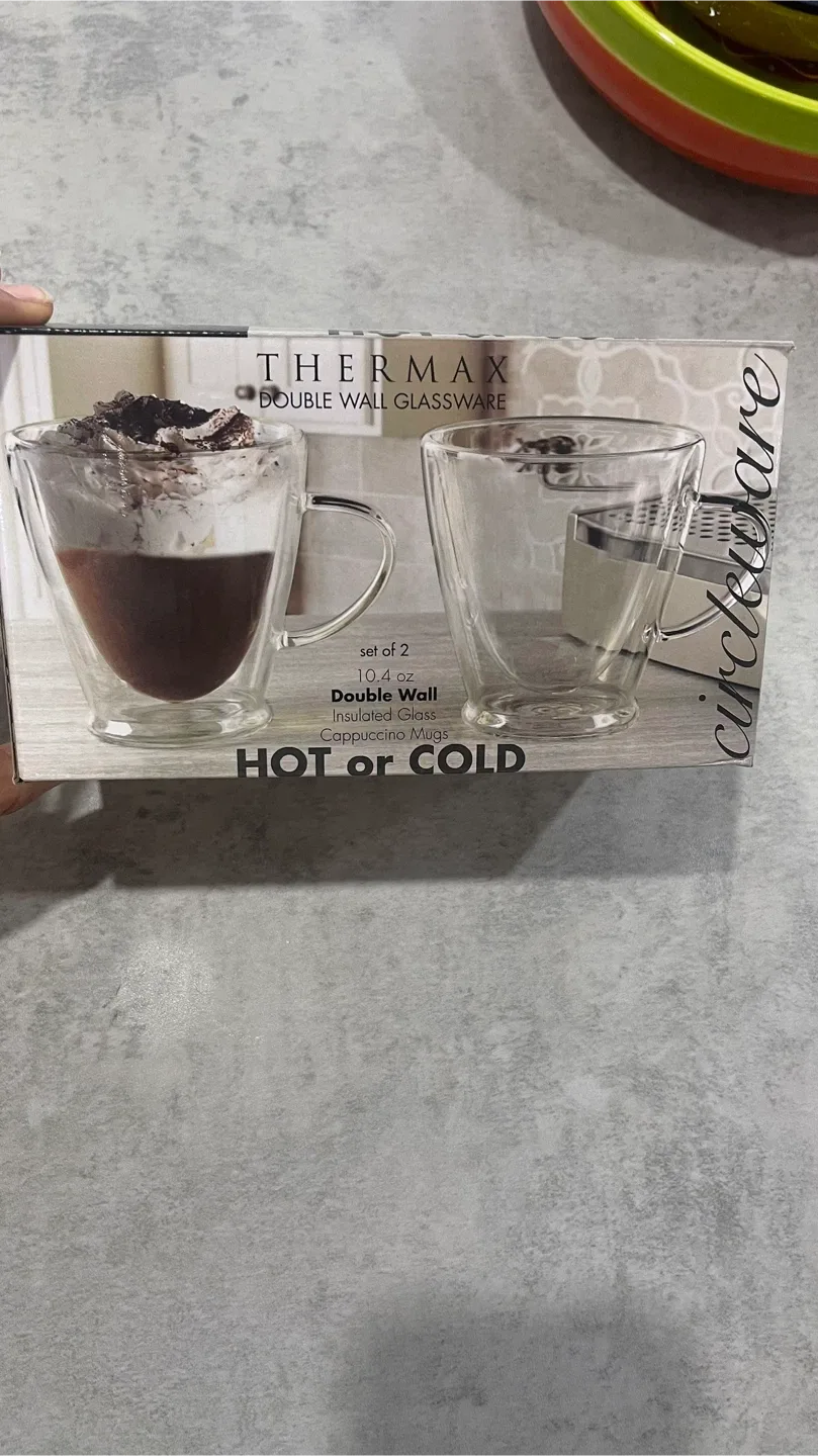 Thermax Double Wall Glassware Cappuccino Mugs - Set of 2 thumbnail