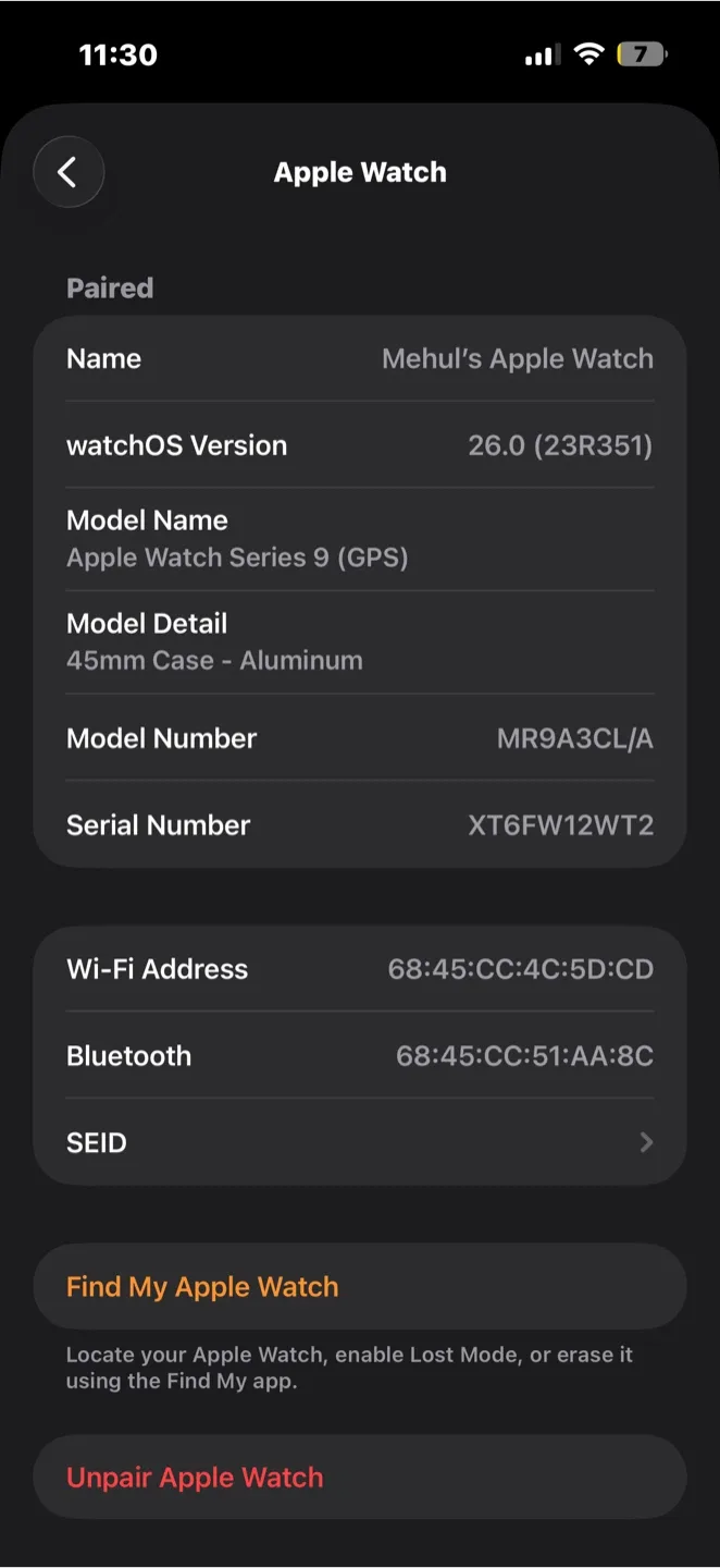 Apple Watch Series 9 (GPS) 45mm - Aluminum image indicator(2)