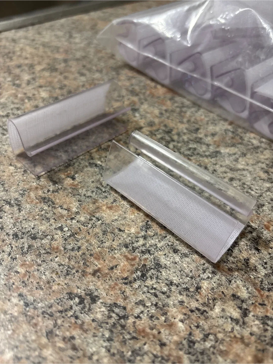 Clear plastic table cloth holders with Velcro image indicator(2)