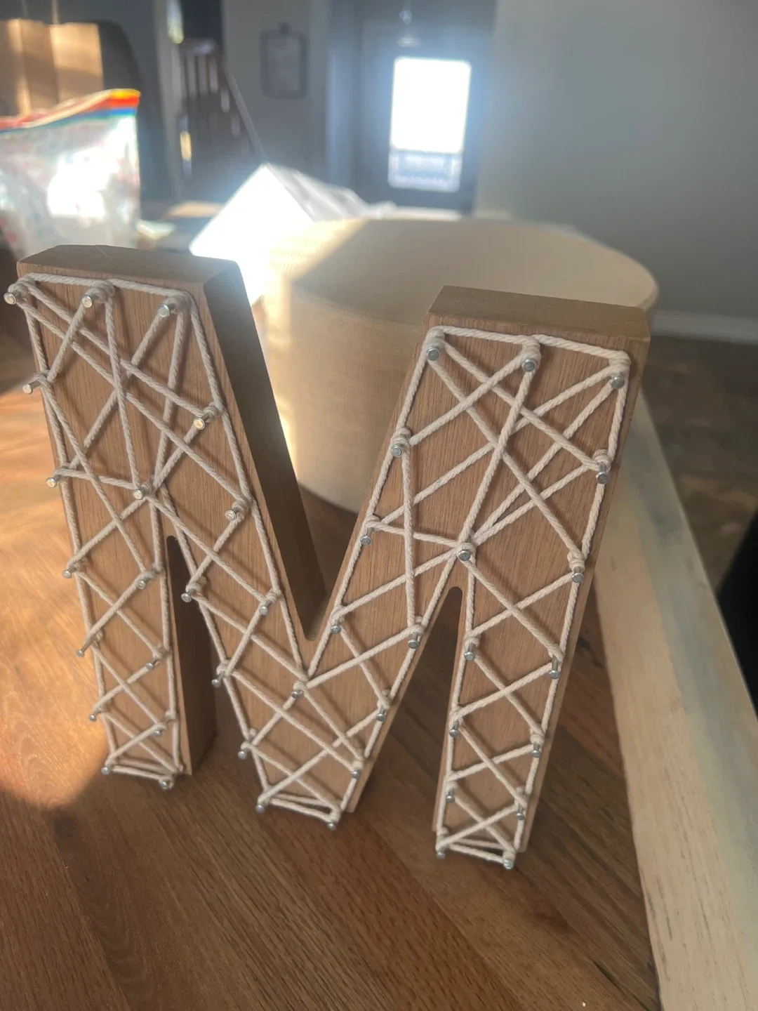 Wooden String Art Letter M image indicator(3)