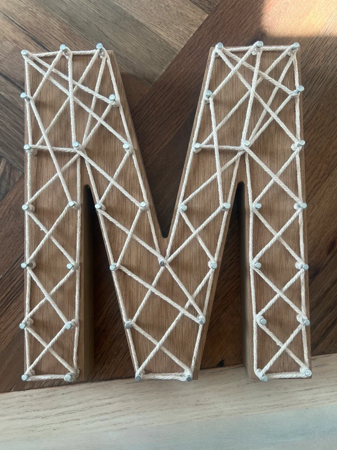 Wooden String Art Letter M