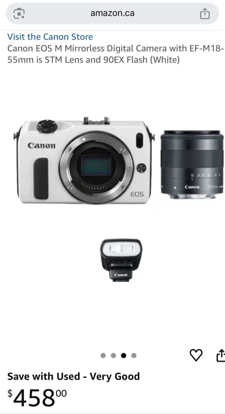 Canon EOS M Mirrorless Camera w/ EF-M18-55mm Lens & 90EX Flash - photo 4