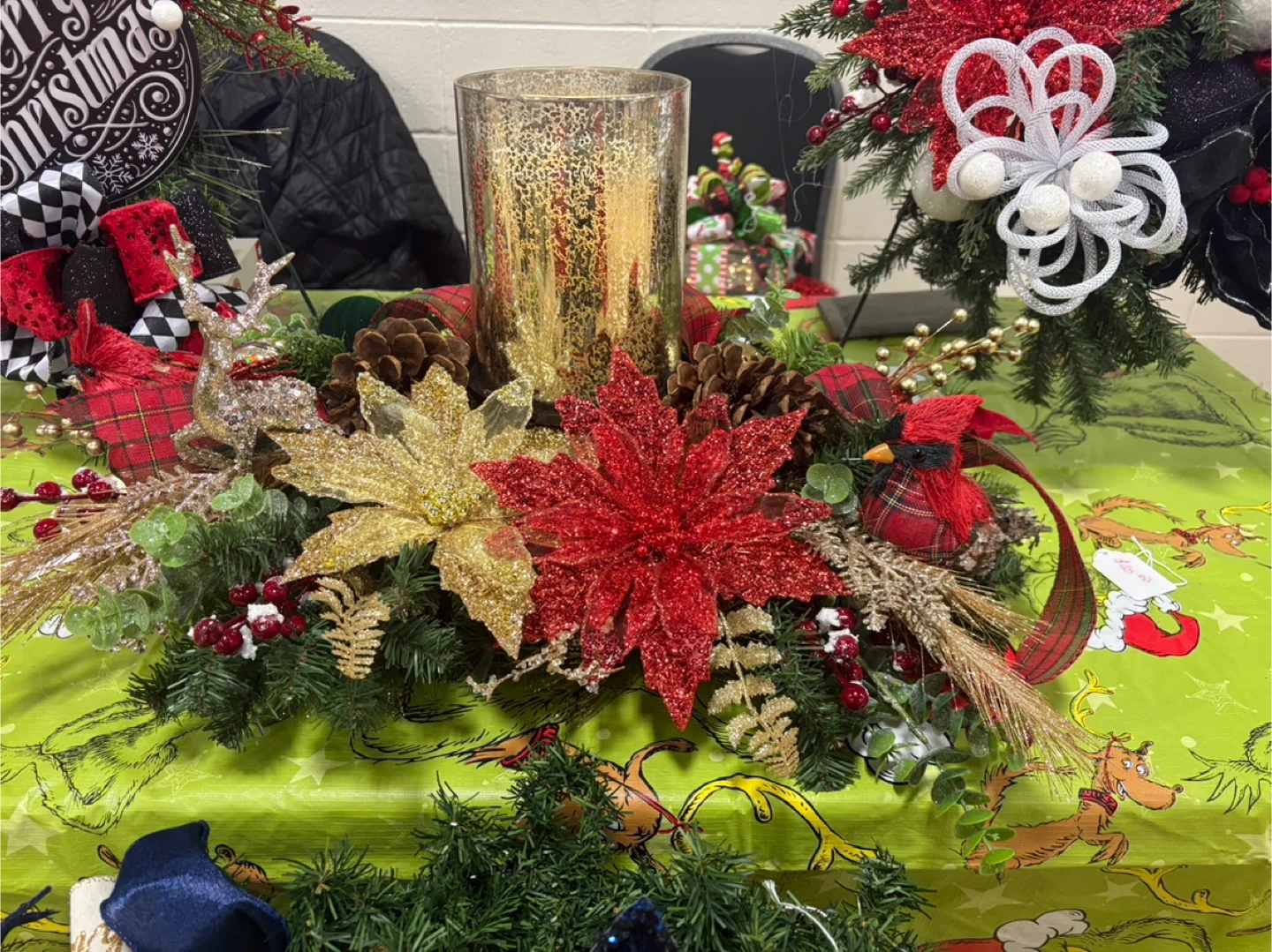 Christmas Centrepiece with Candle Holder