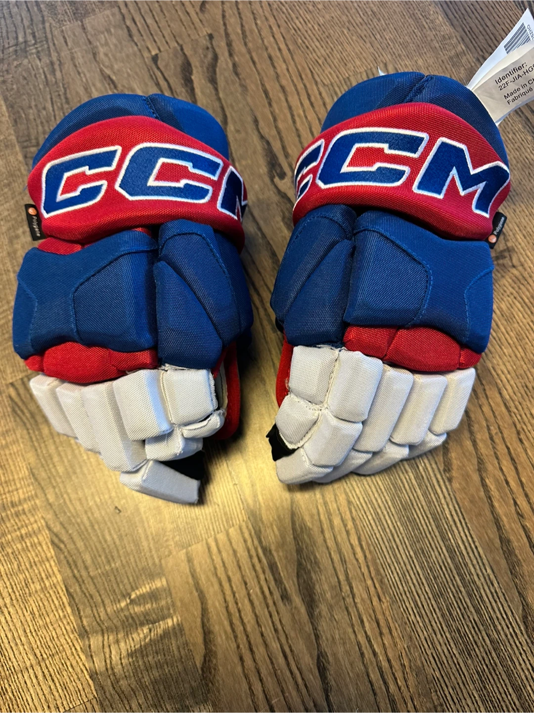 CCM Hockey Gloves - Red, White & Blue