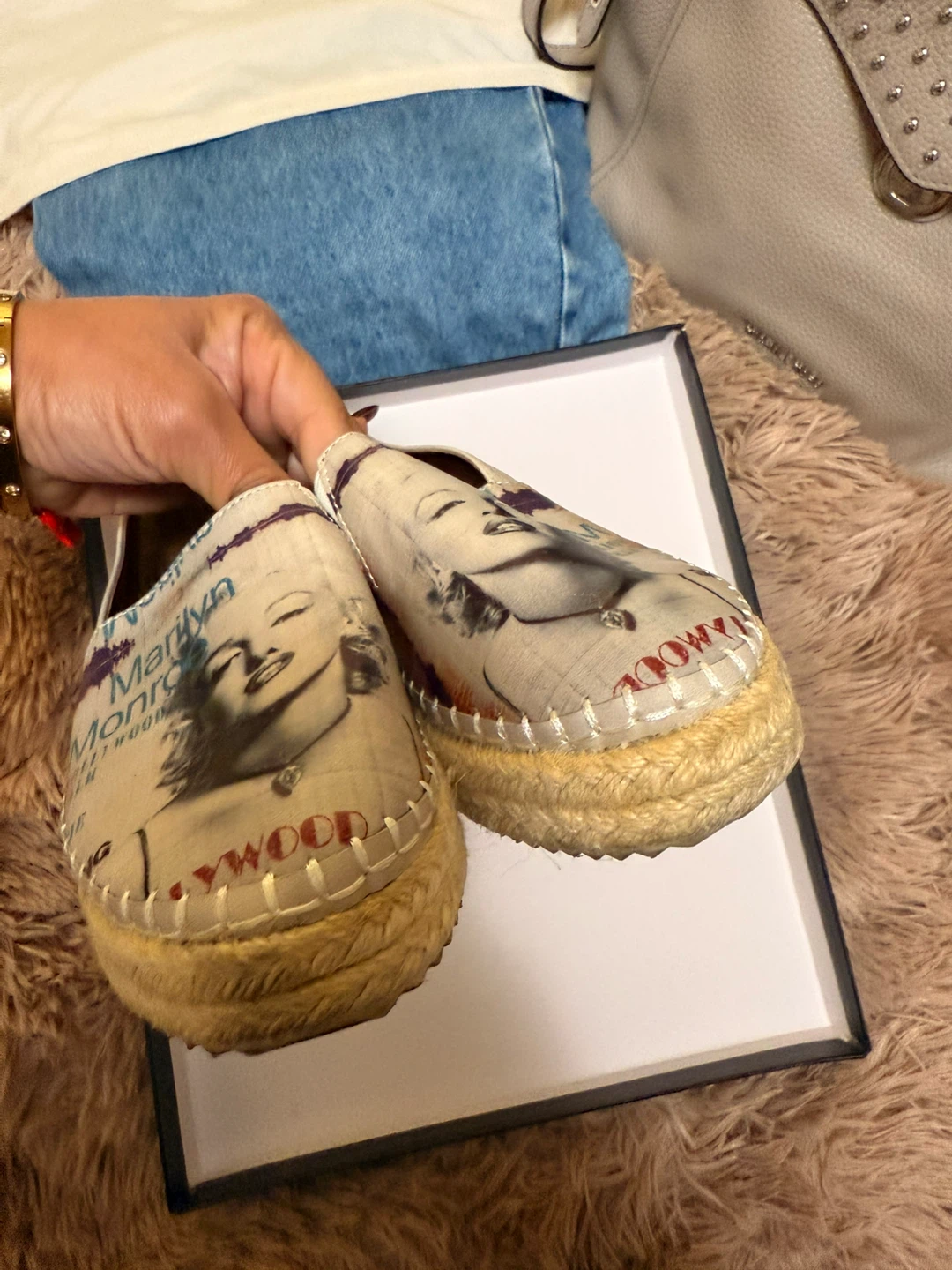 Espadrille Flats with Marilyn Monroe Print - photo 2