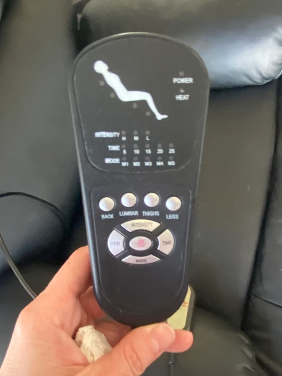 Black Leather Electric Massage Recliner Chair image indicator(4)