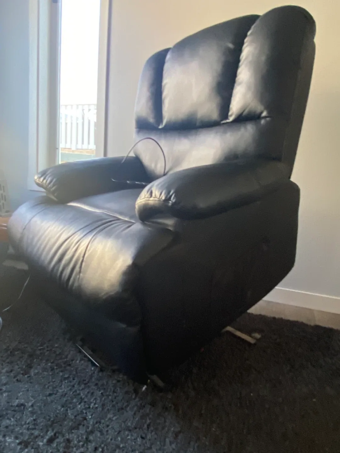 Black Leather Electric Massage Recliner Chair image indicator(3)