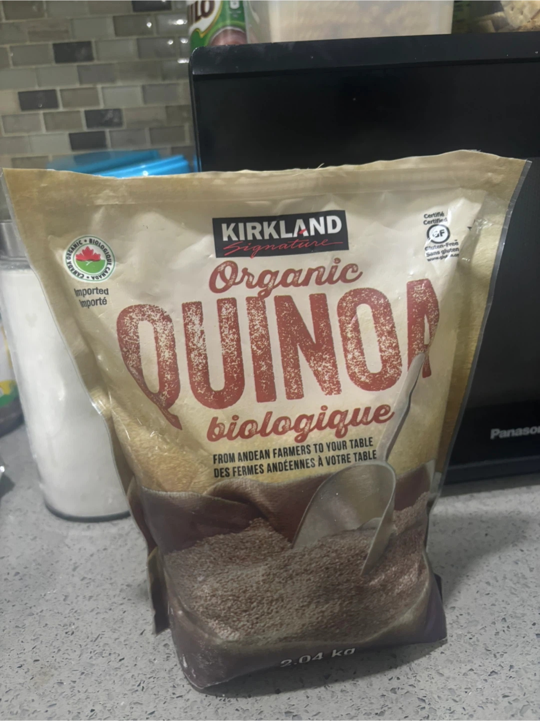 Opened Kirkland Signature Organic Quinoa - 2.04 kg