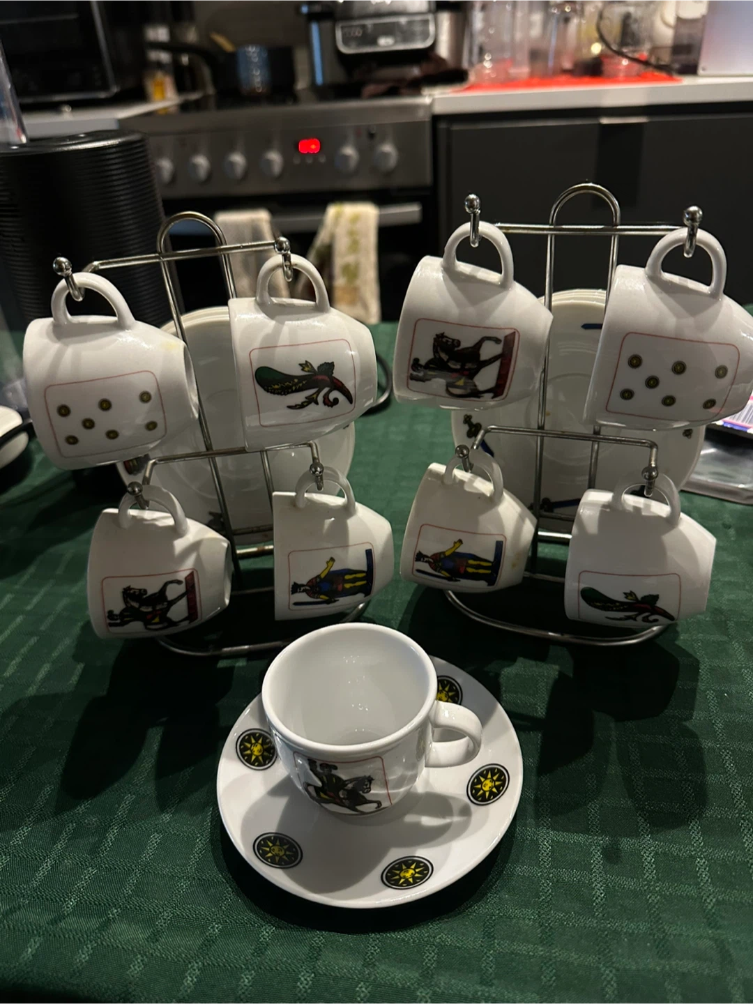 Espresso Cup & Saucer Set with Stand