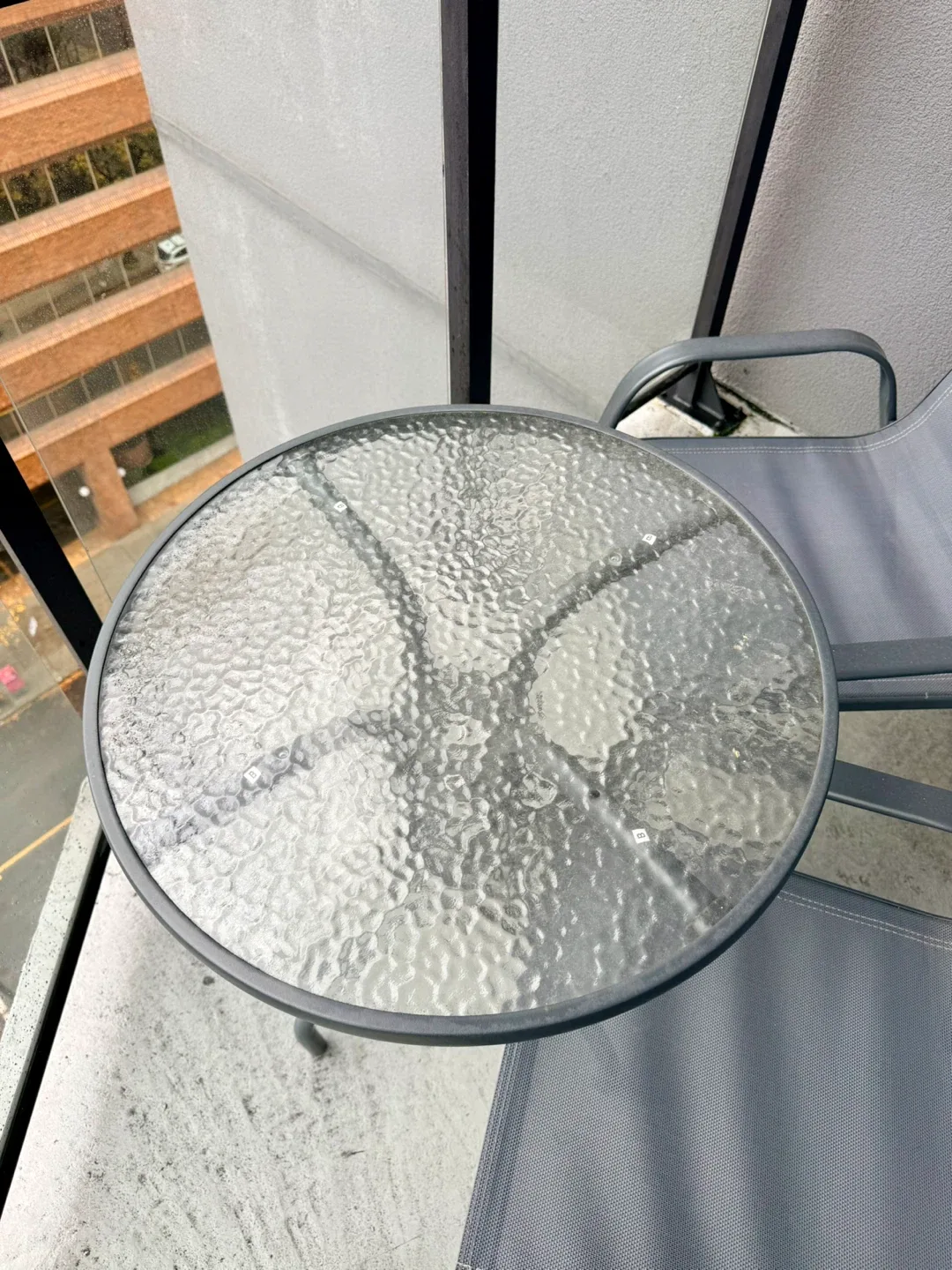 Patio Set: Round Glass Table & 2 Chairs image indicator(3)