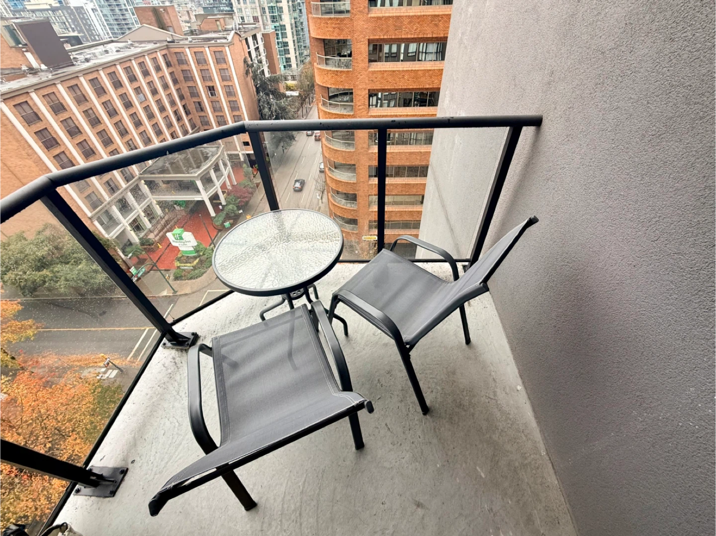 Patio Set: Round Glass Table & 2 Chairs - photo 2