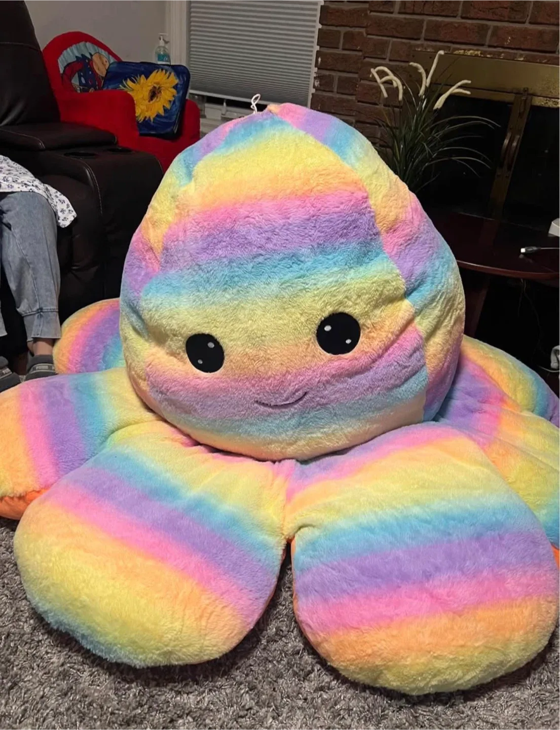 Rainbow Octopus Plushie - Large - WONDERLAND image indicator(2)