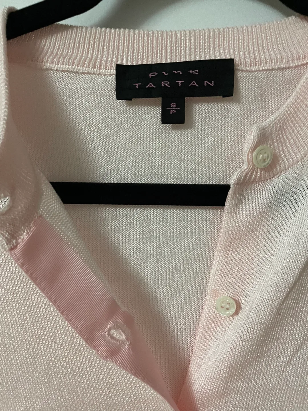 Pink Tartan Cardigan - Size S