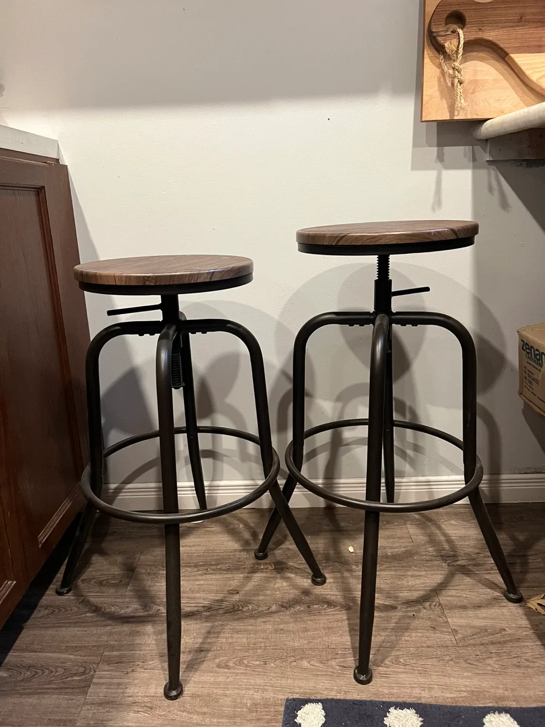 Adjustable Height Bar Stools - Set of 2