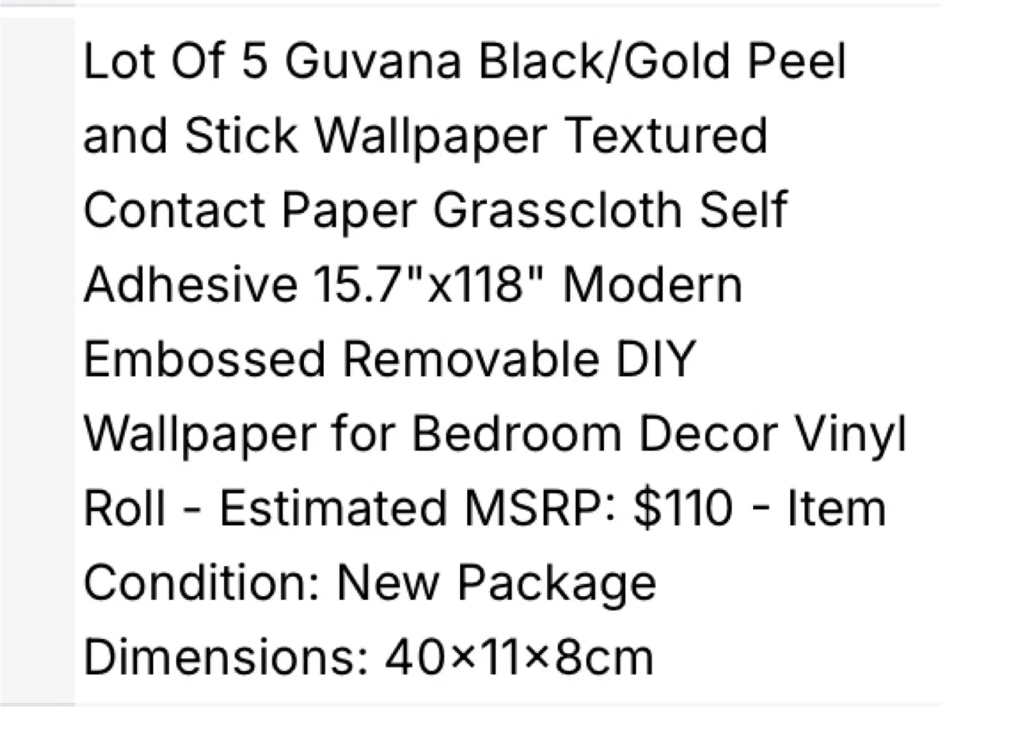 New Guvana Black/Gold Peel & Stick Wallpaper image indicator(2)