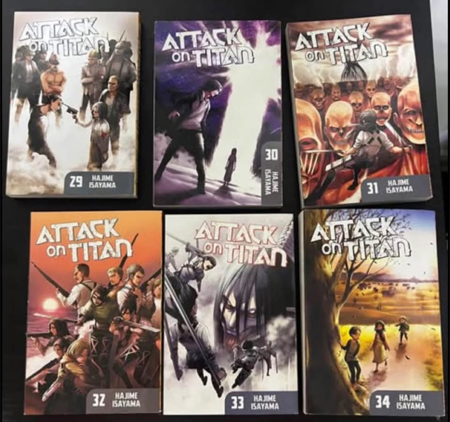 Attack on Titan Manga Volumes 29-34 by Hajime Isayama
