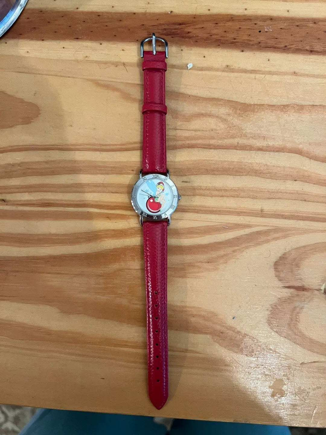 Disney Tinkerbell Red Leather Watch