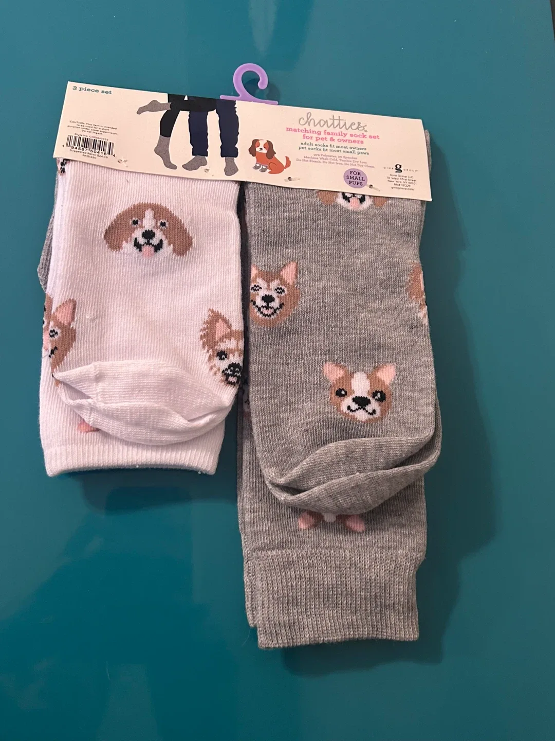 🐶NEW Matching Dog Mom & Dog Dad Sock Set + Pet image indicator(3)