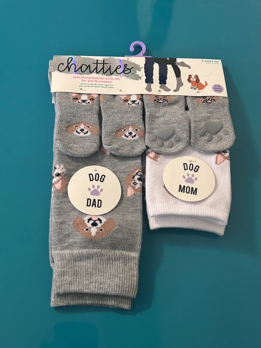 🐶NEW Matching Dog Mom & Dog Dad Sock Set + Pet