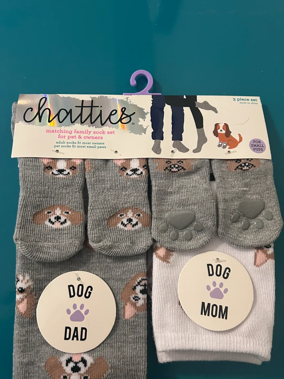 🐶NEW Matching Dog Mom & Dog Dad Sock Set + Pet image indicator(2)