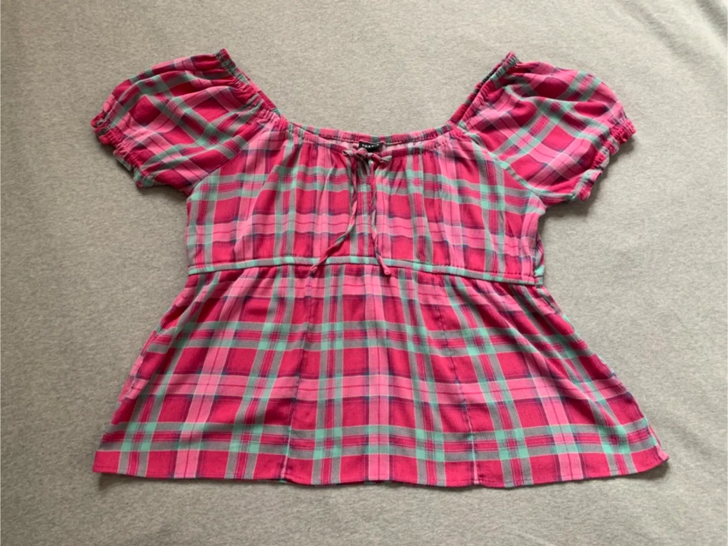 Torrid Plaid Babydoll Top - Size 3 thumbnail