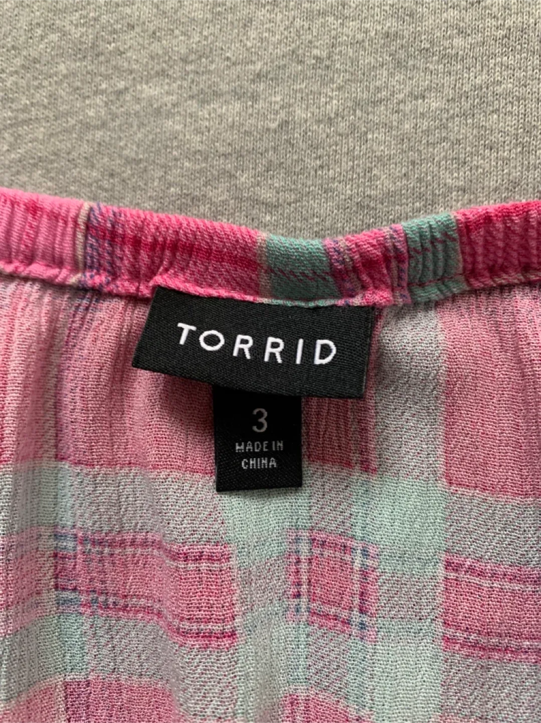 Torrid Plaid Babydoll Top - Size 3 image indicator(3)