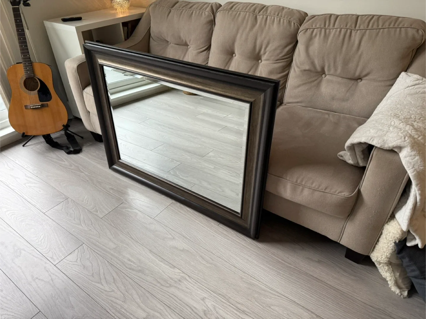 Framed Wall Mirror - Brown Finish image indicator(2)