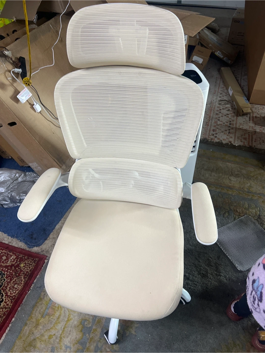 Ergonomic Office Chair - Cream Color