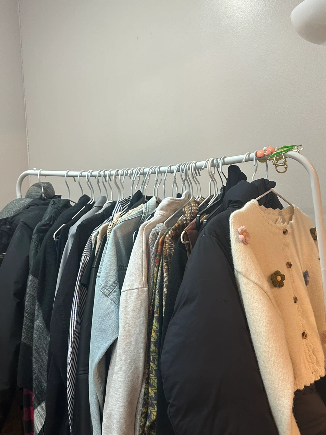 White Metal Clothes Rack - 150cm Height - photo 2