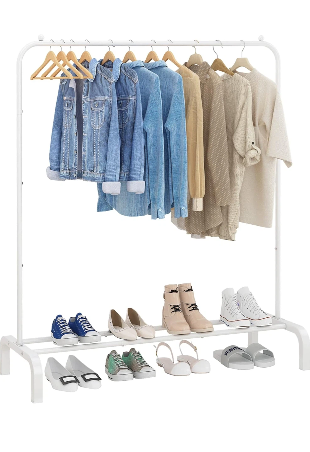 White Metal Clothes Rack - 150cm Height - photo 4