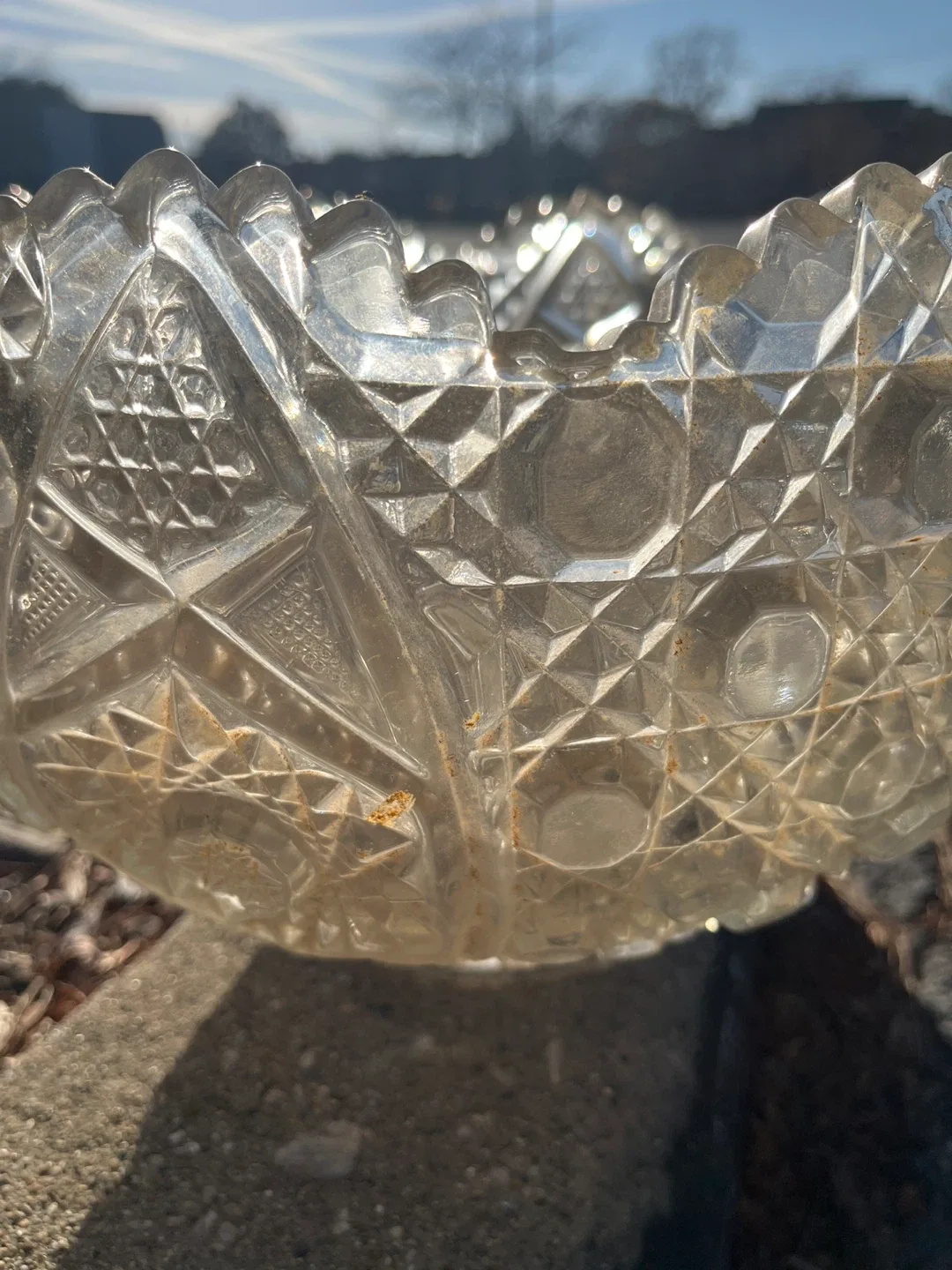 Vintage Cut Glass Bowl image indicator(4)