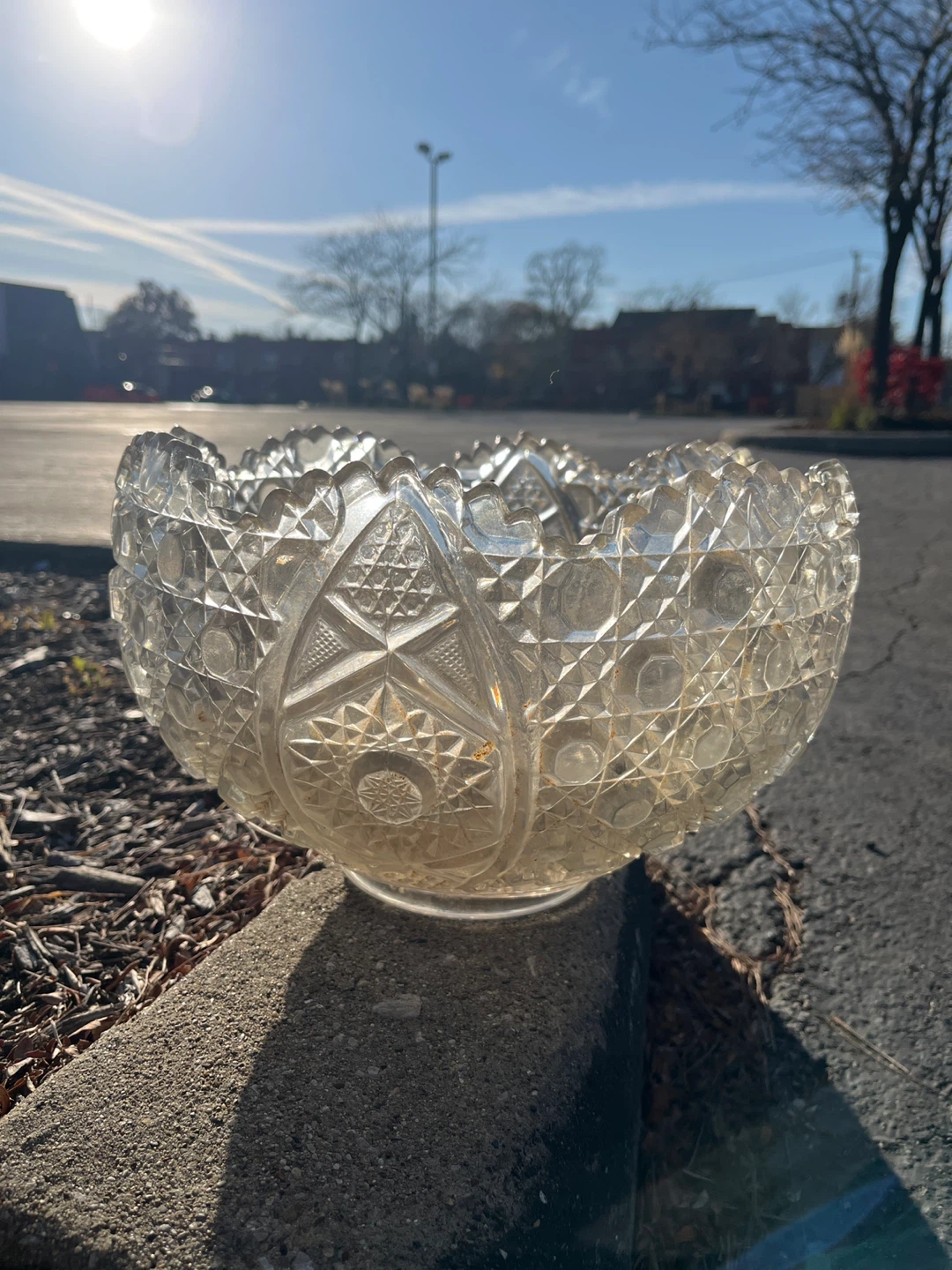 Vintage Cut Glass Bowl - photo 3