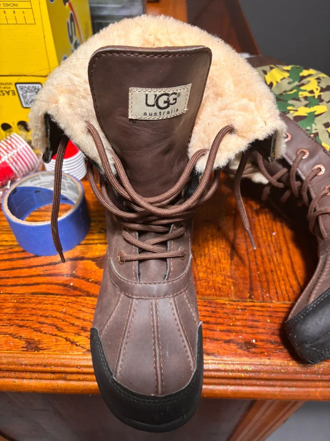 UGG Australia unisex Brown Leather Boots
