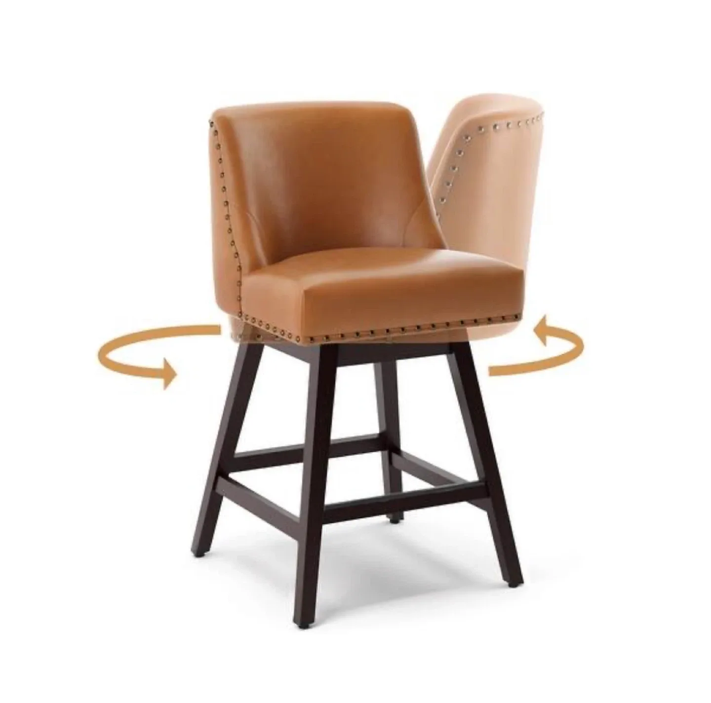 Yellowish-Brown Swivel Bar Stool image indicator(2)