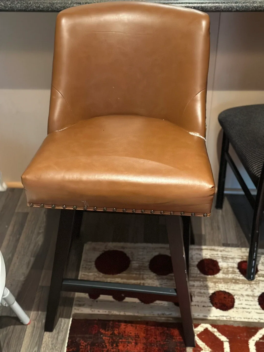 Yellowish-Brown Swivel Bar Stool image indicator(7)