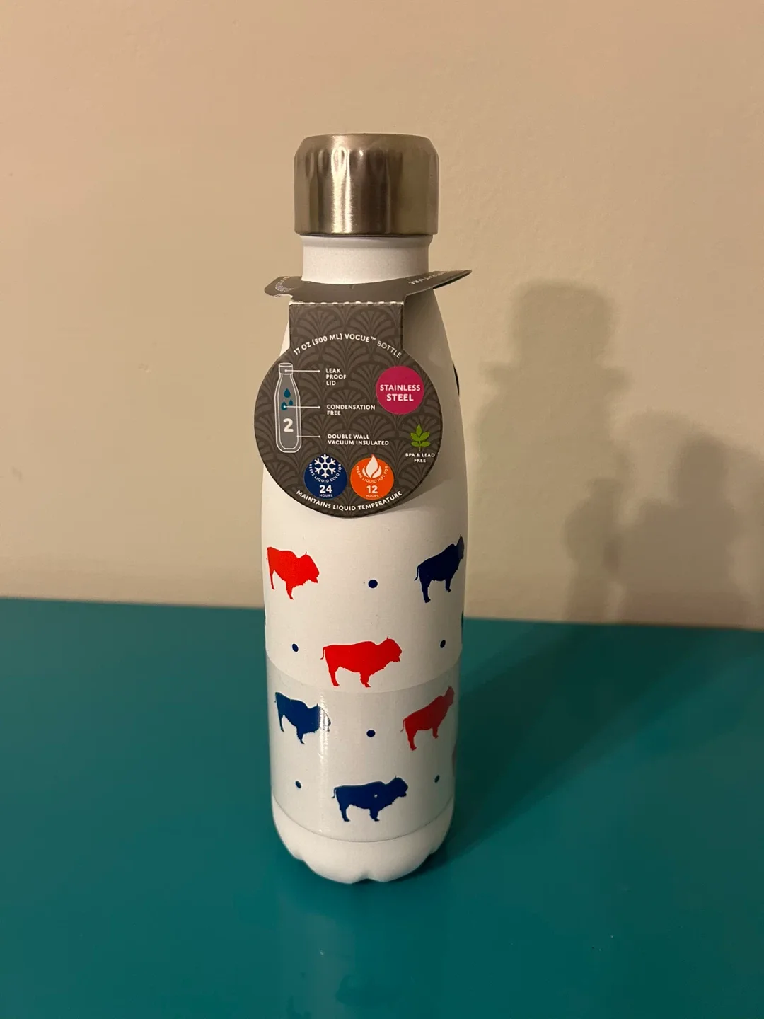 NEW 17oz Stainless Steel Bottle – Double Wall Vacuum Insulated image indicator(2)