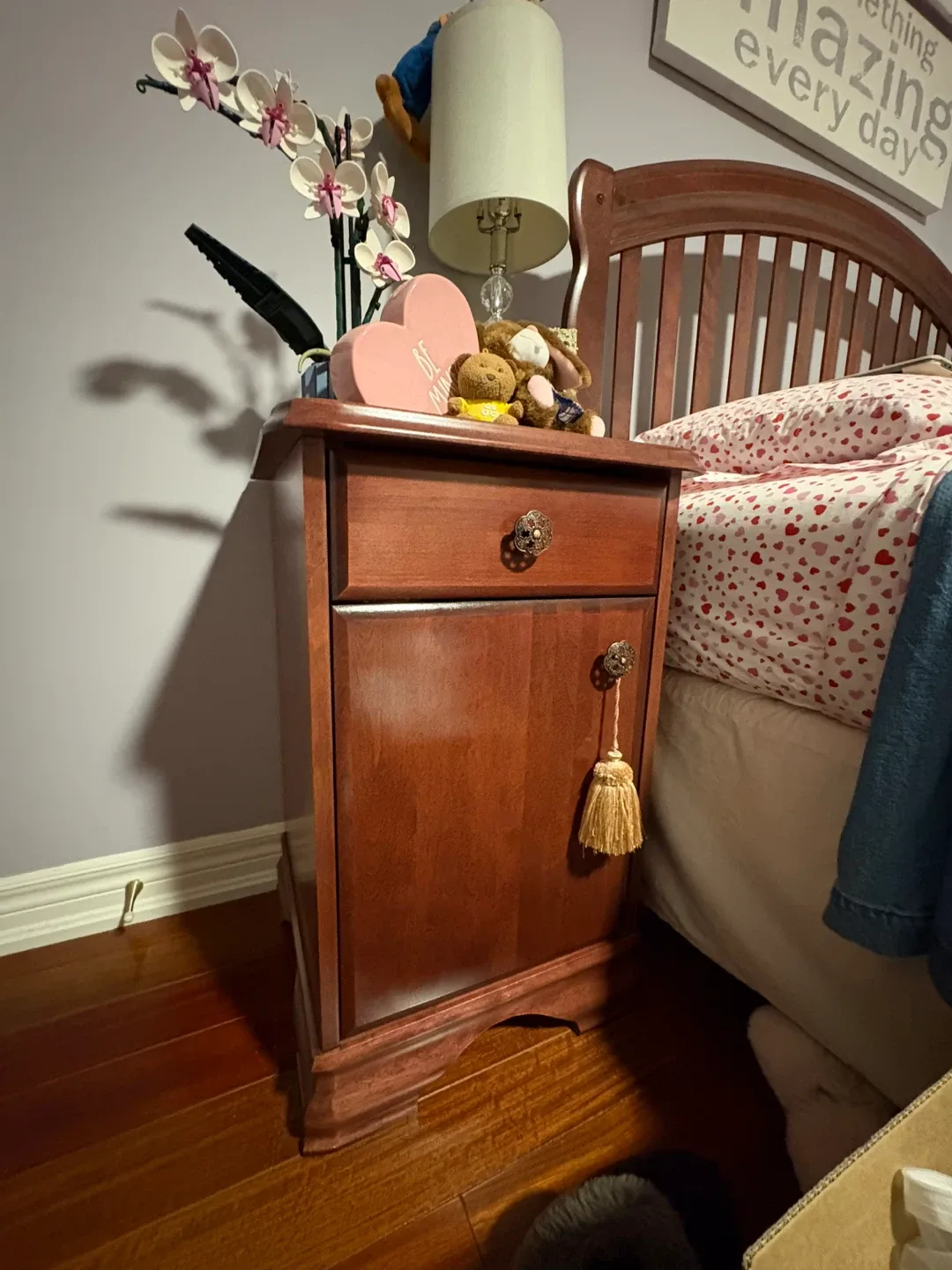 Wooden Armoire, Nightstand, and Dresser Set image indicator(3)
