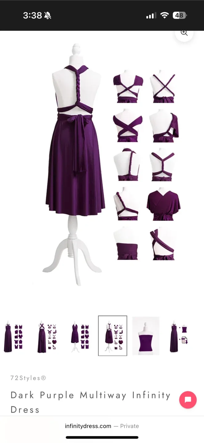 Dark Purple Multiway Infinity Dress