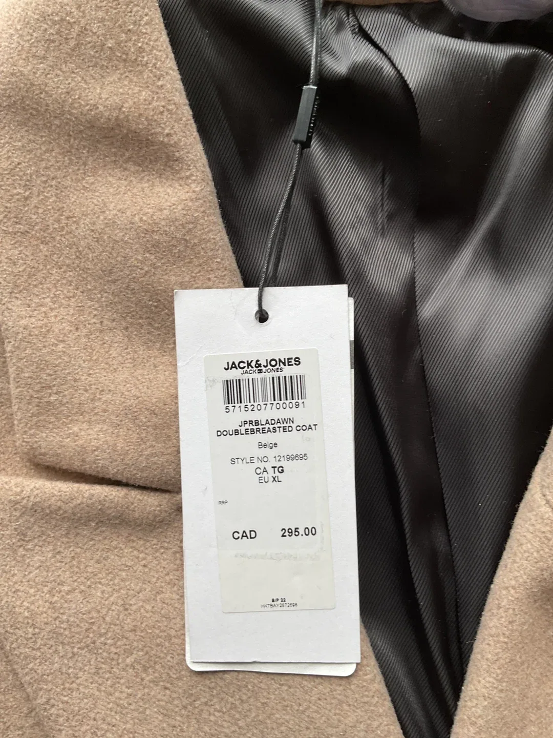 Jack & Jones JPRBLADAWN Double Breasted Coat - XL image indicator(2)