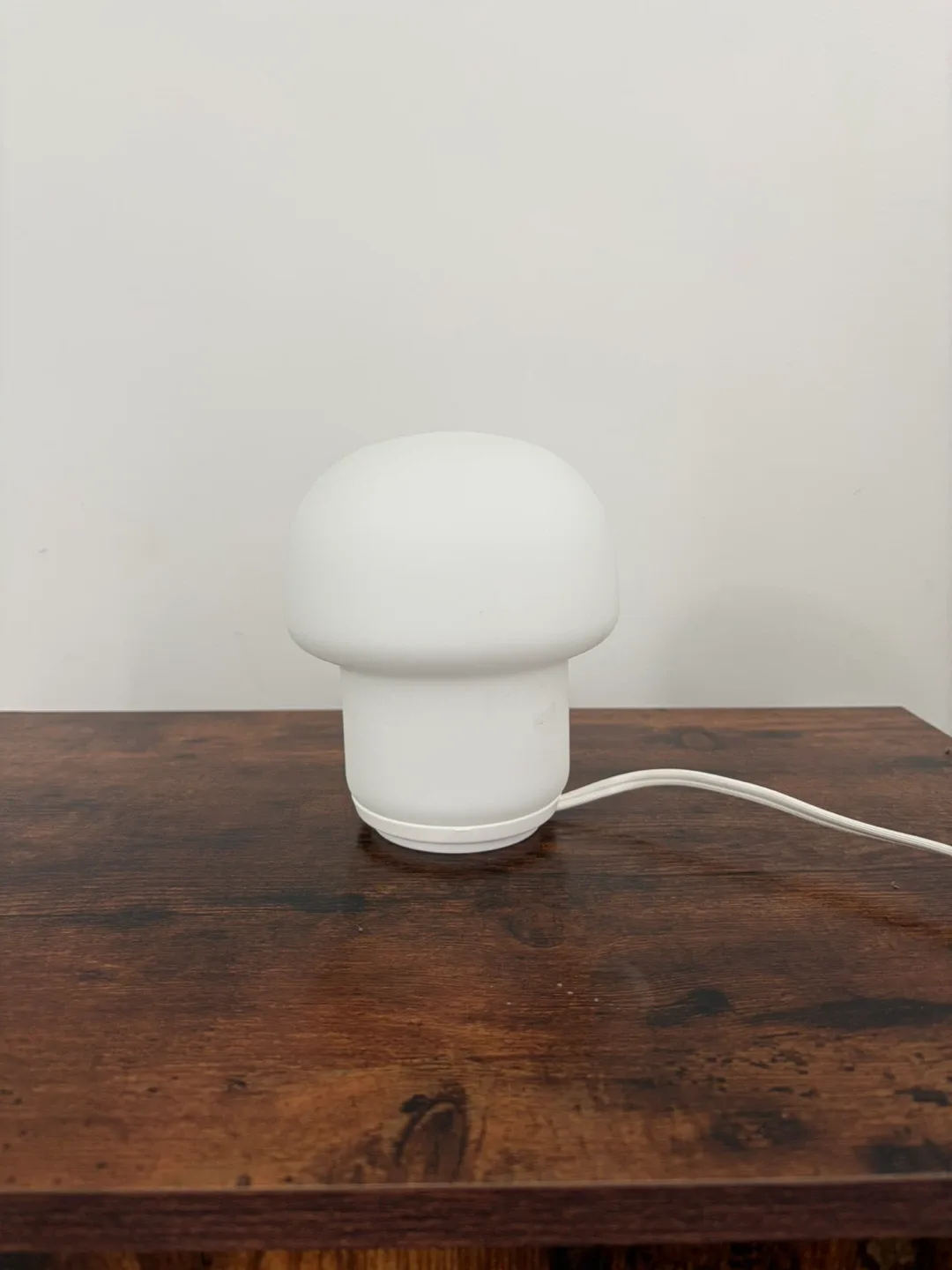 2 x White Mushroom Table Lamp