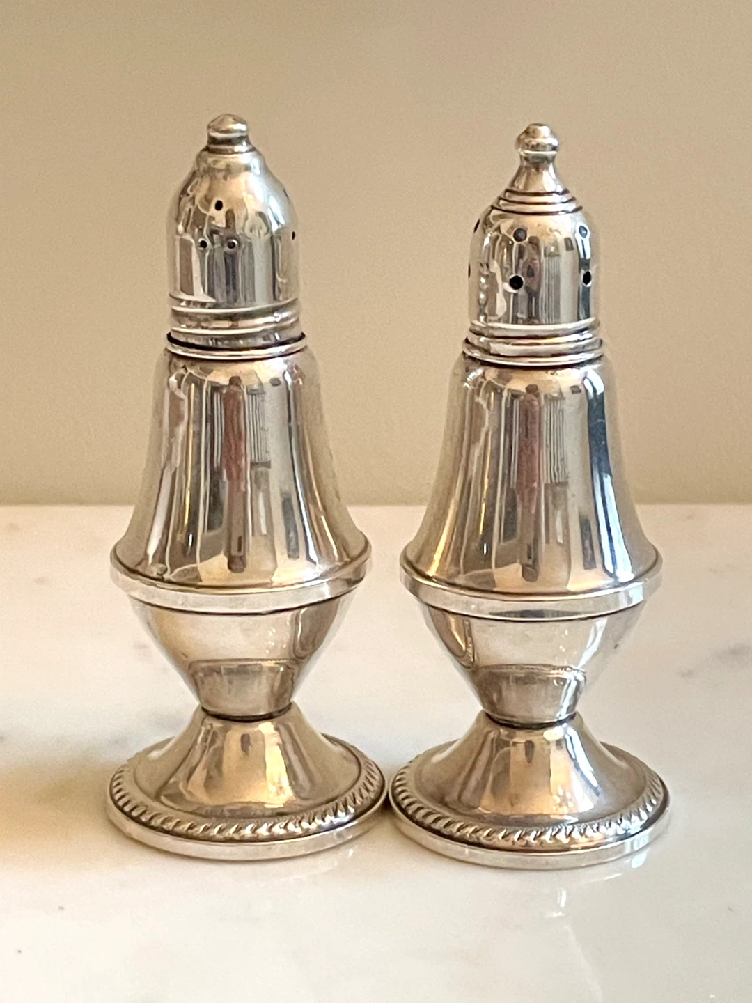 Vintage Sterling Silver salt & Pepper Shakers