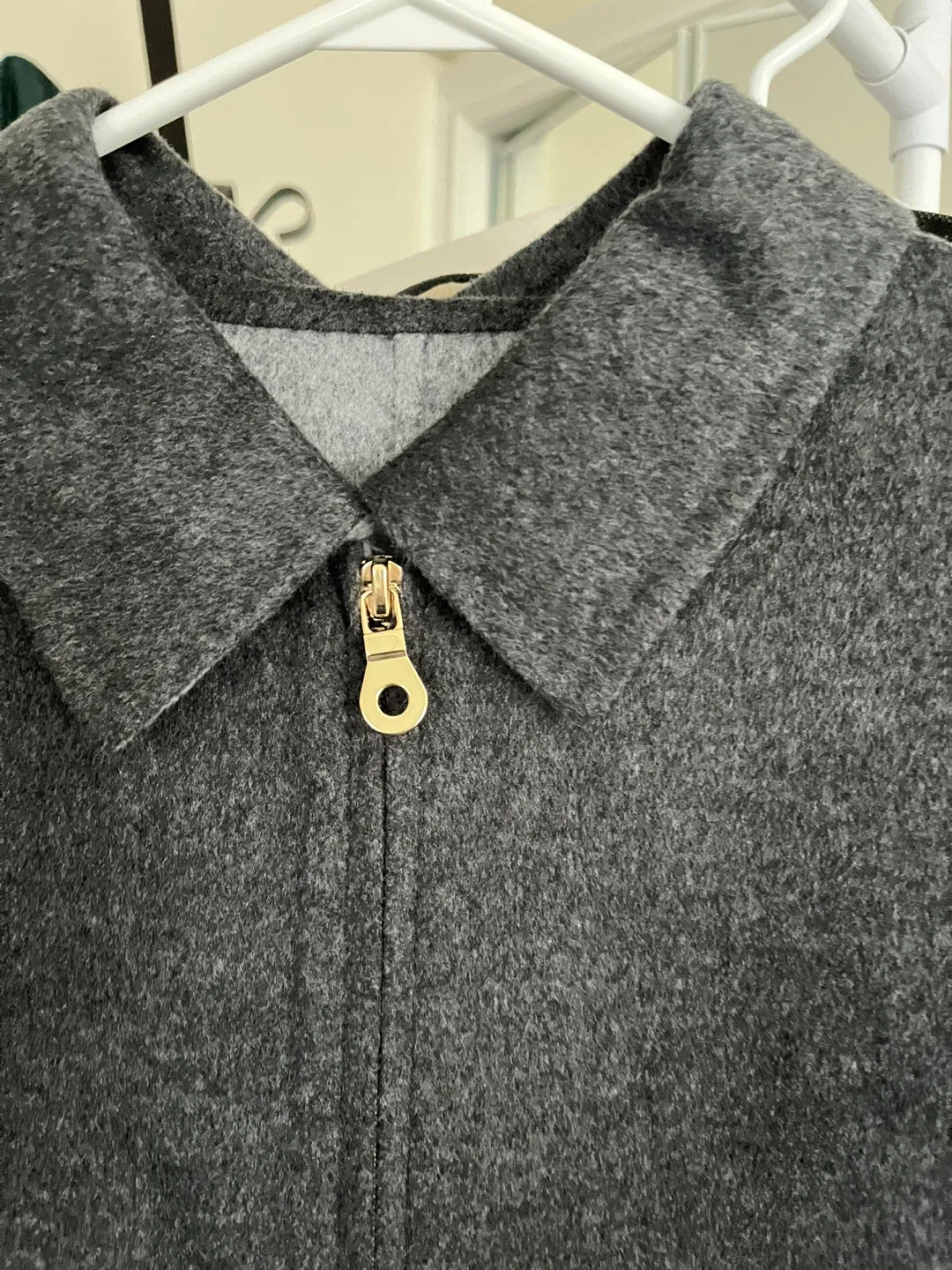 Grey Wool Blend Cropped Jacket image indicator(4)
