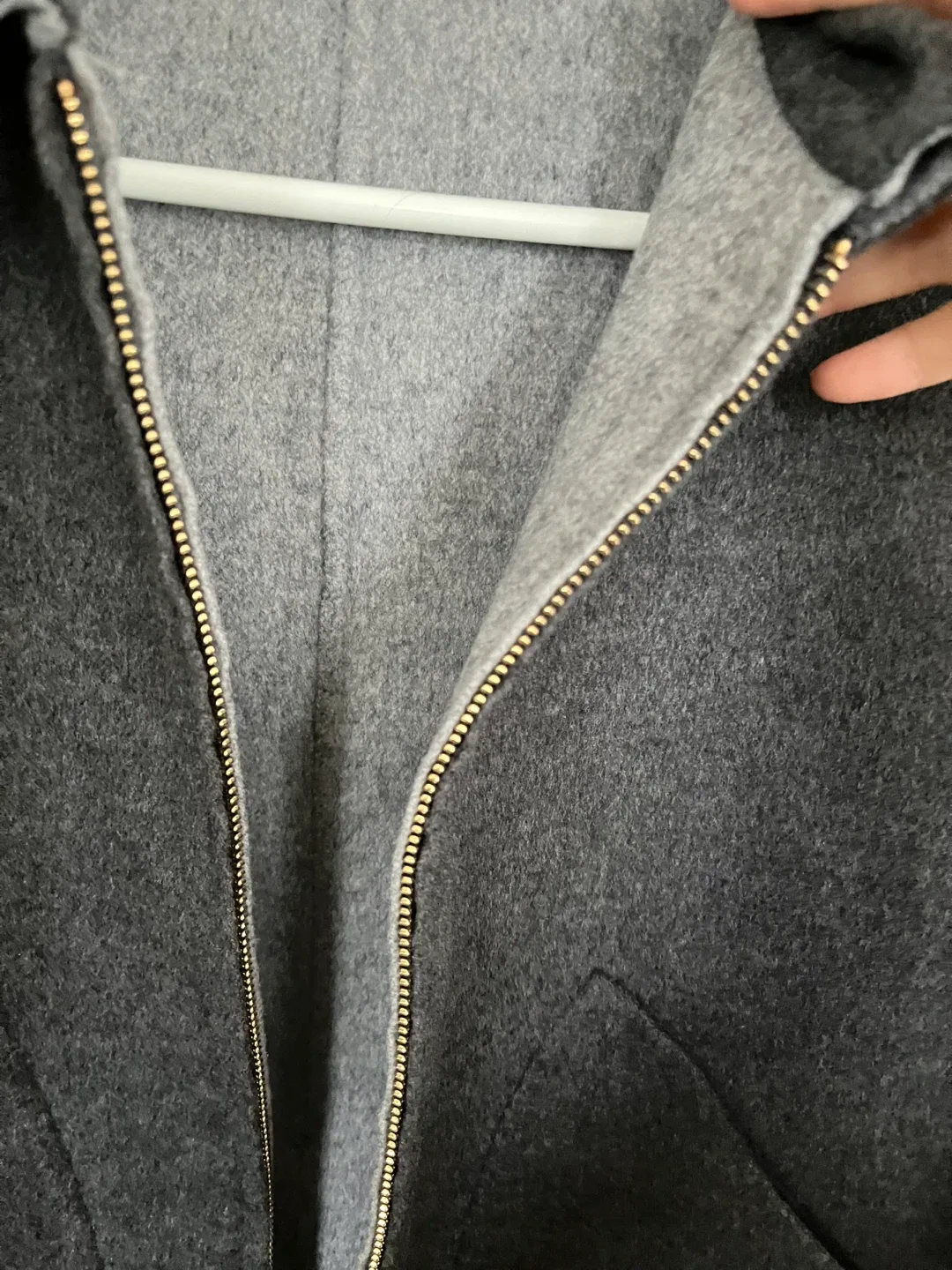 Grey Wool Blend Cropped Jacket image indicator(7)