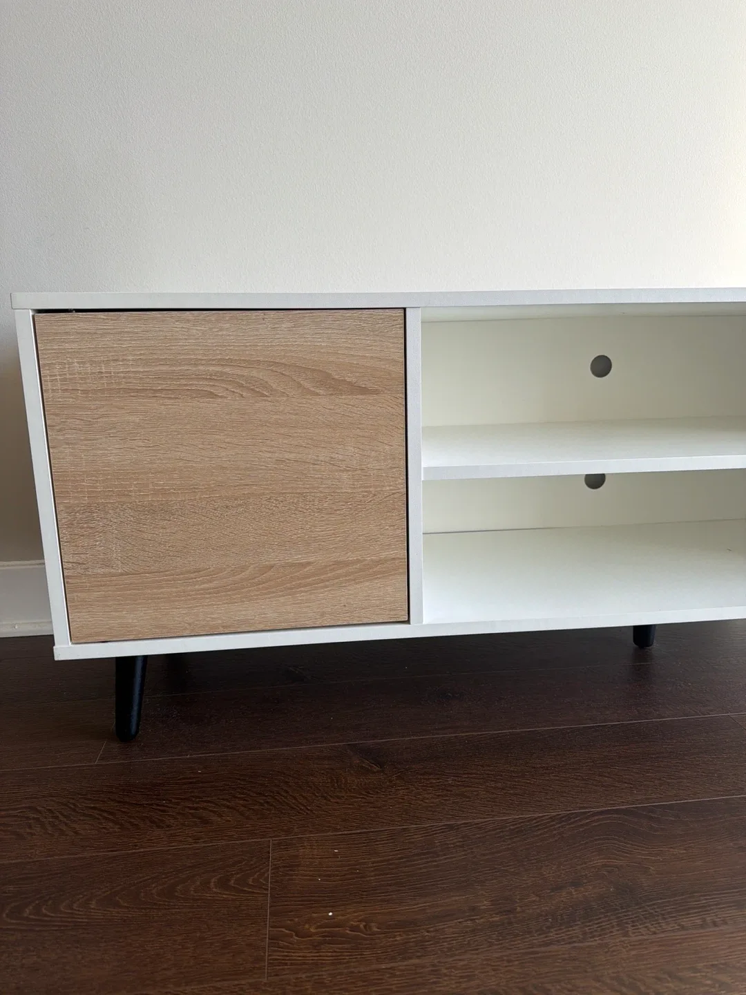 White & Wood TV Stand image indicator(2)