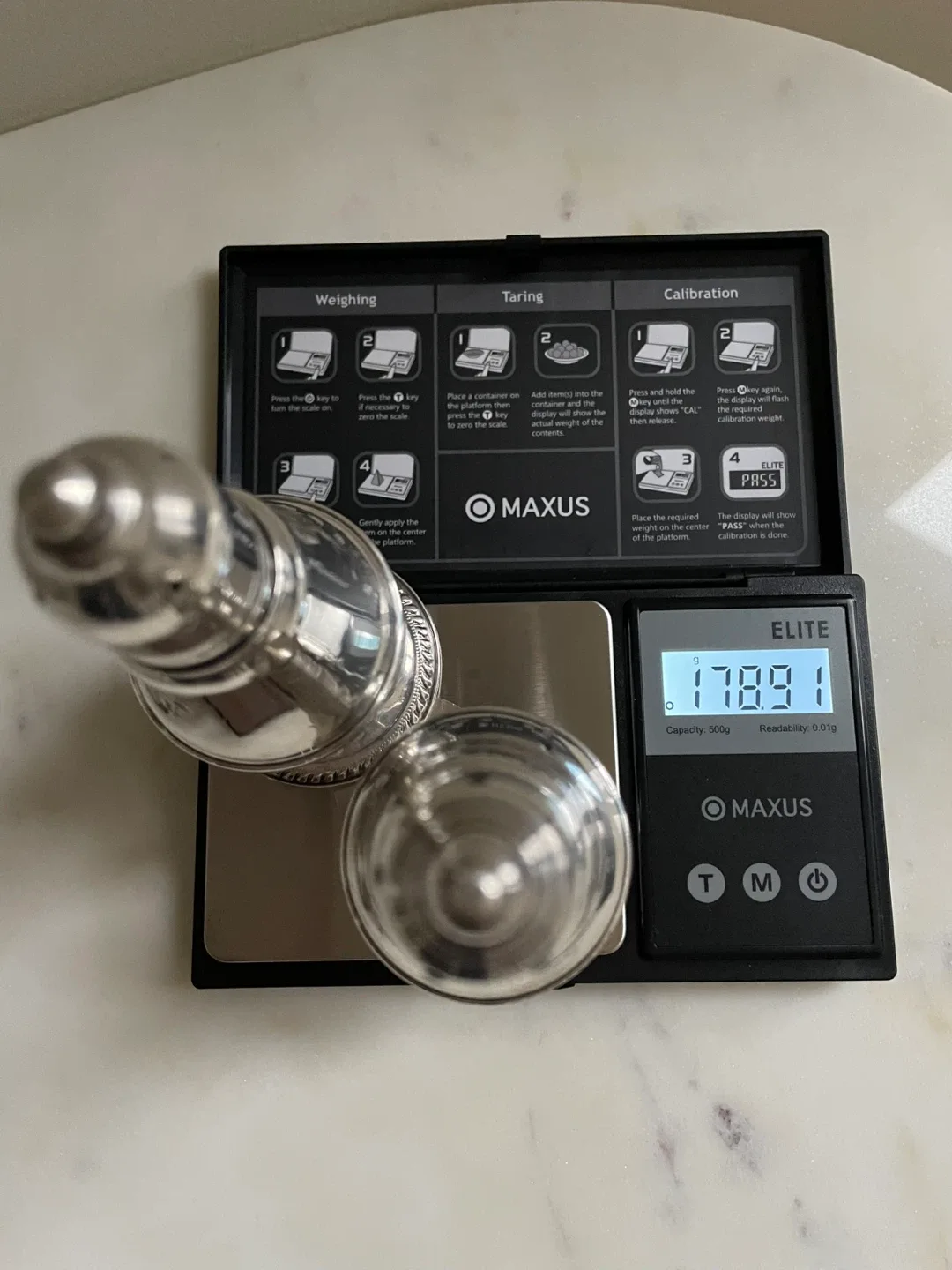 Vintage Sterling Silver salt & Pepper Shakers image indicator(6)