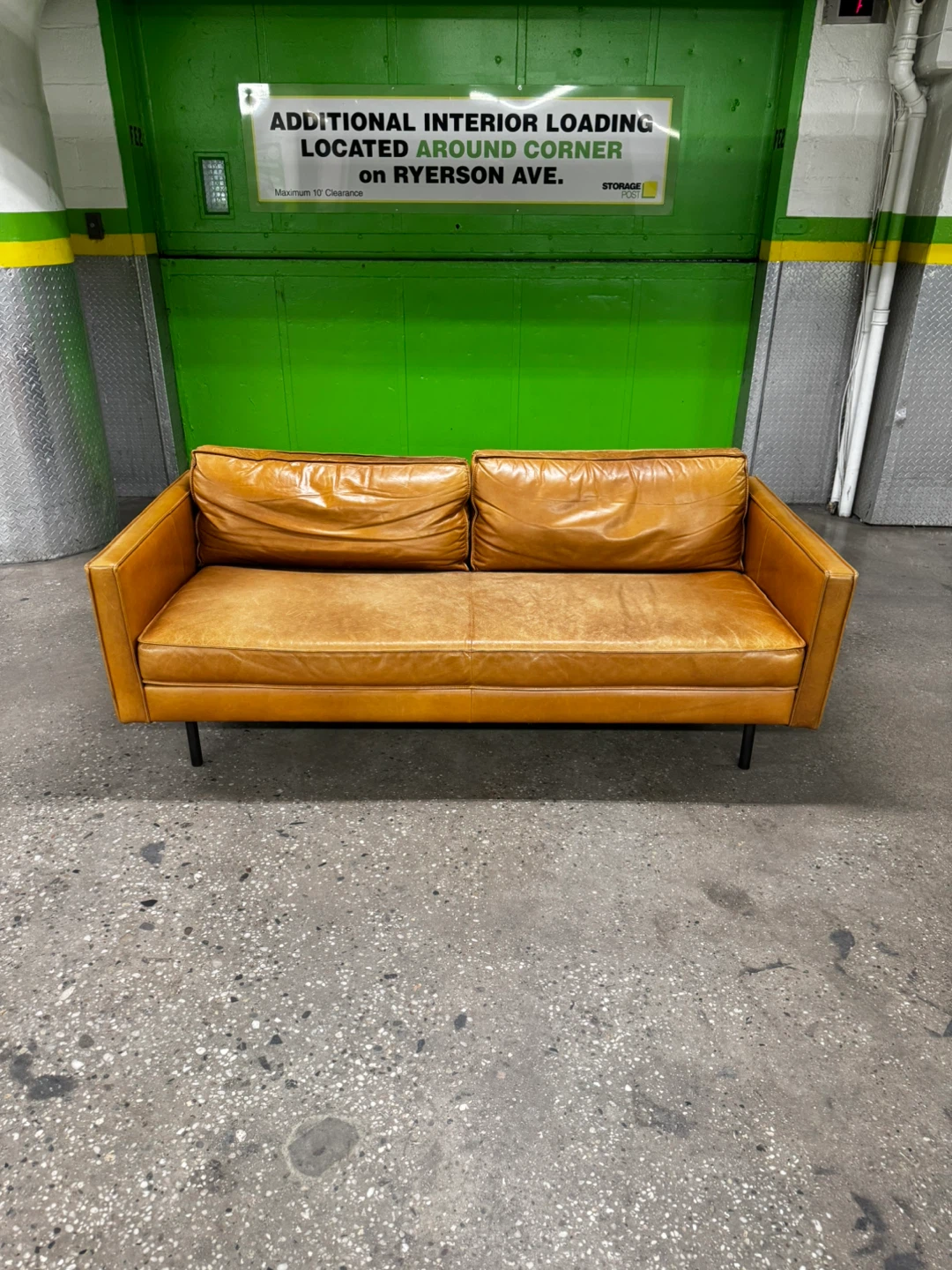 West Elm Axel Leather Sofa -Free Delivery - photo 4