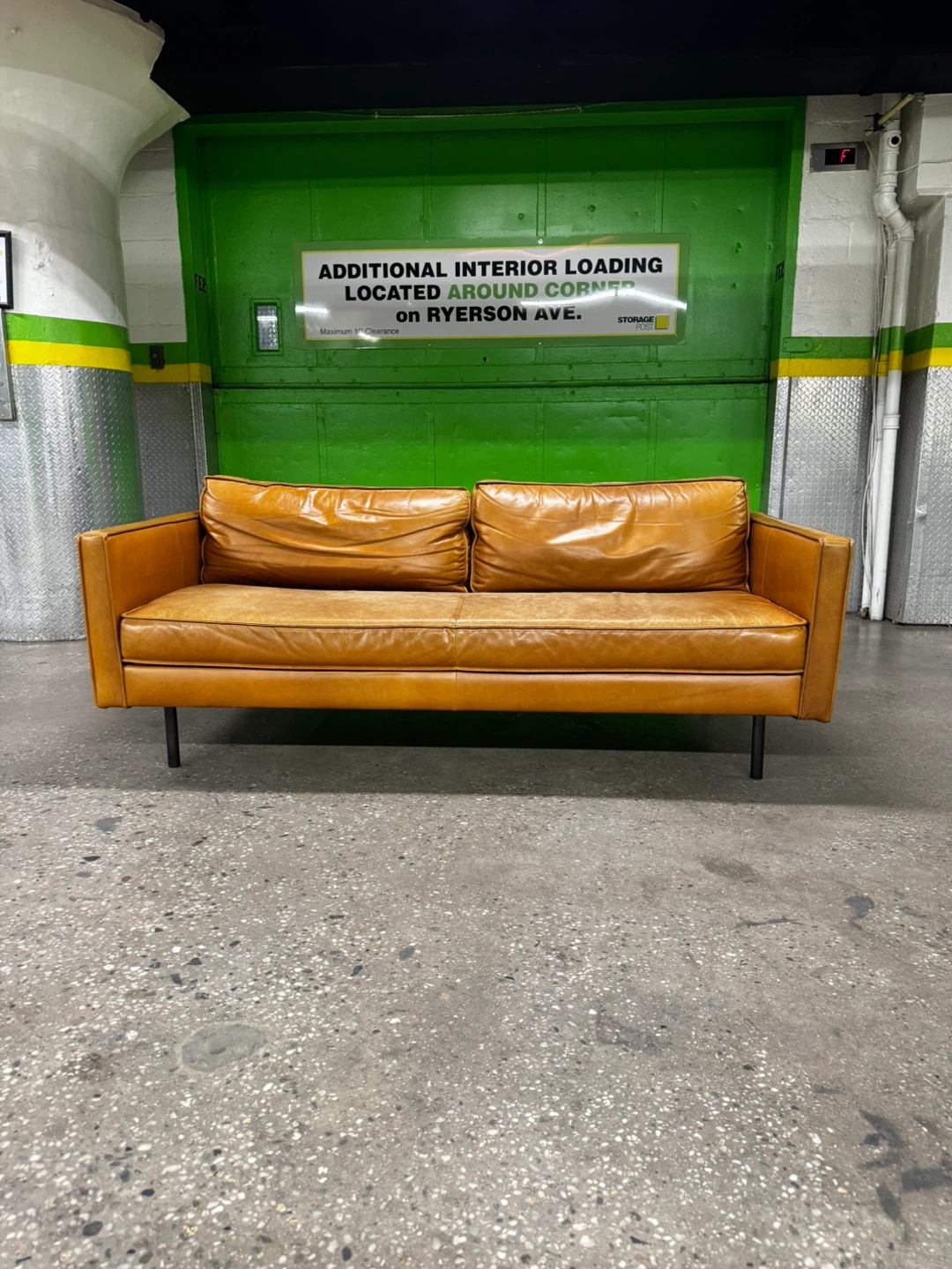 West Elm Axel Leather Sofa -Free Delivery - photo 2