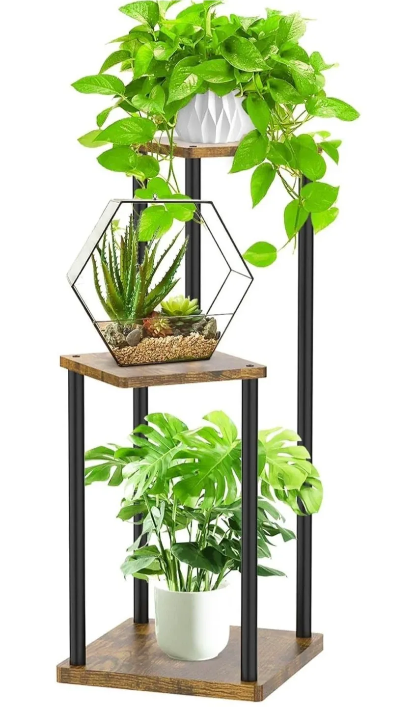 Brown Wood Plant Stand image indicator(7)